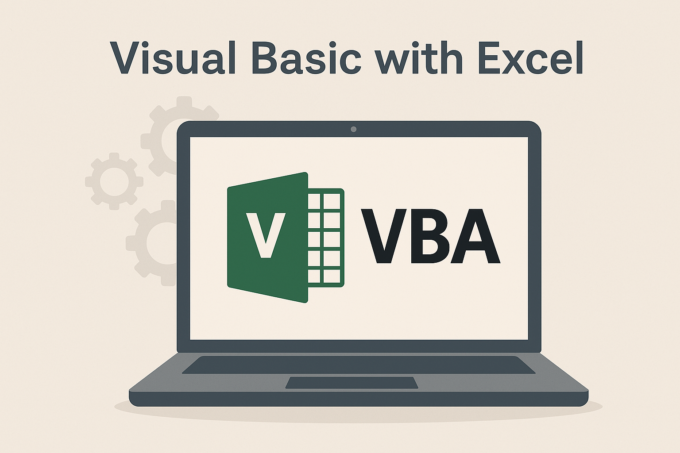 Decorative image on VBA macros in Excel.