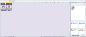 pivot table from raw data.