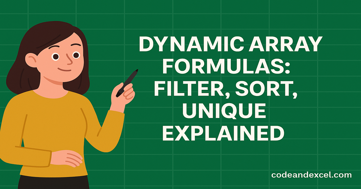 featured image - Filter Sort and Unique in Excel.