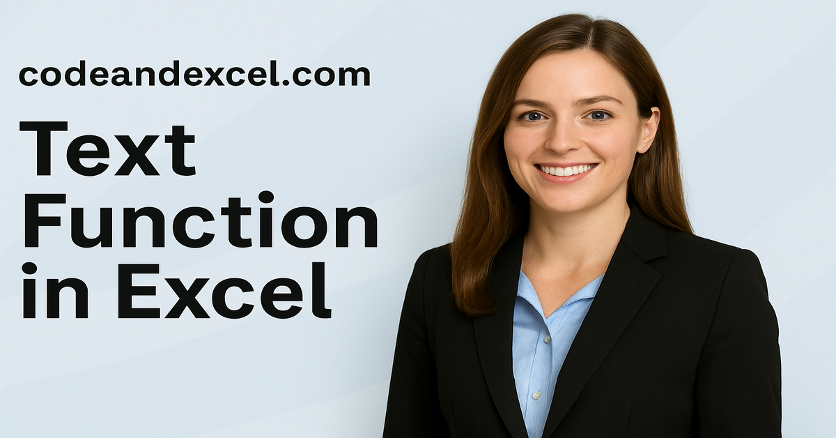 how to use text function in excel.