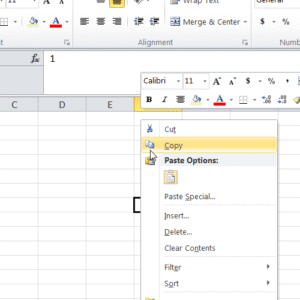CTRL C - One of 25 Excel Shortcuts