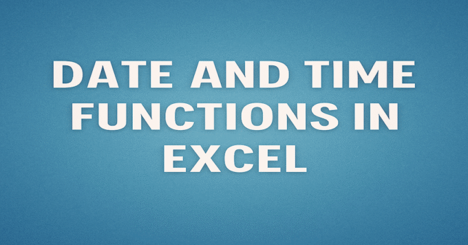 cover image of date and time functions in Excel article.
